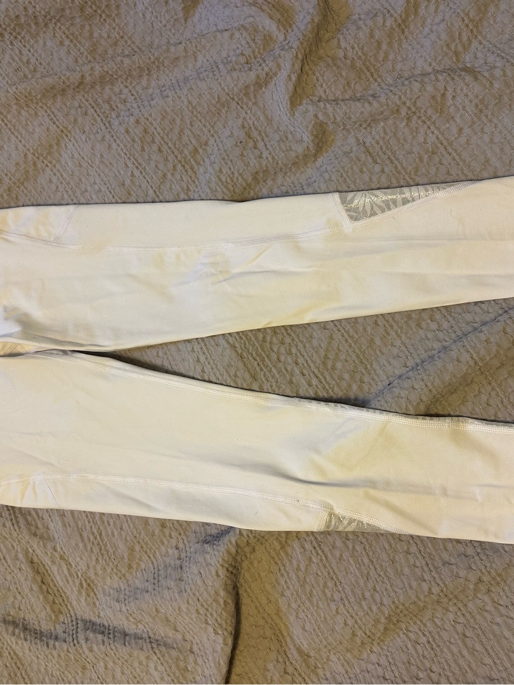2 pairs XS  Victoria's Secret White & Black with silver logo Sport Leggings